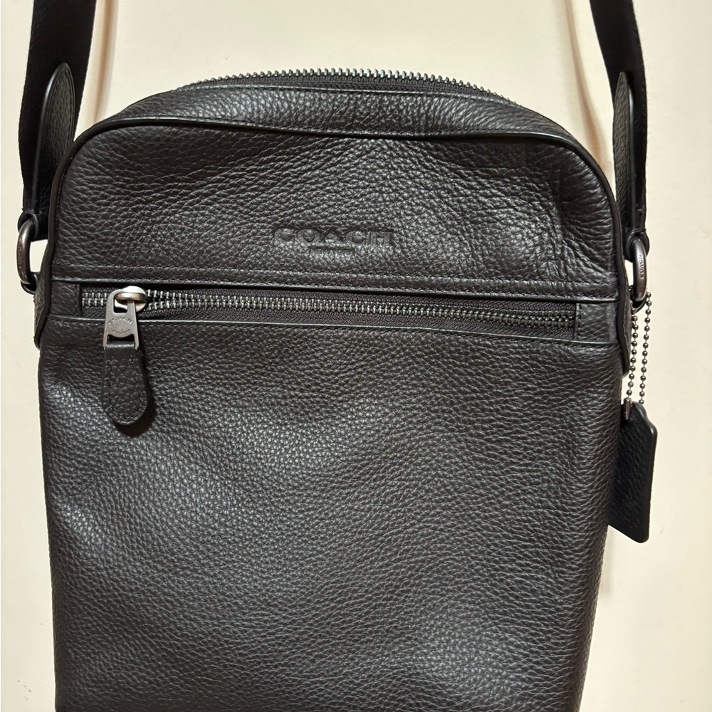 Coach Black Leather Messenger Bag